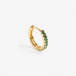 Kylee Hoop Medi Green – Single-Ohrring – 18kt vergoldet Kylee Hoop Medi Green – Single-Ohrring – 18kt vergoldet