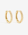 Lillian Tiny Pavé - Hoop Earrings - 18ct Gold–Plated Lillian Tiny Pavé - Hoop Earrings - 18ct Gold–Plated