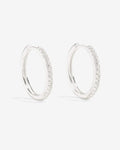 Lillian Small Pavé - Hoop Earrings - Silver Lillian Small Pavé - Hoop Earrings - Silver