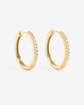 Lillian Small Pavé - Hoop Earrings - 18ct Gold–Plated Lillian Small Pavé - Hoop Earrings - 18ct Gold–Plated