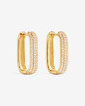 Chloe Pavé – Hoop Earrings – 18ct Gold–Plated Chloe Pavé – Hoop Earrings – 18ct Gold–Plated