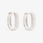 Chloe Mini Pavé - Hoop Earrings - Silver Chloe Mini Pavé - Hoop Earrings - Silver