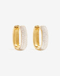 Chloe Mini Pavé - Hoop Earrings - 18ct Gold–Plated Chloe Mini Pavé - Hoop Earrings - 18ct Gold–Plated