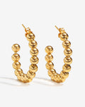 Beth – boucles d'oreilles créoles – plaqué or 18 carats Beth – boucles d'oreilles créoles – plaqué or 18 carats