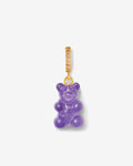 Plum Nostalgia Bear Hoop – Single Earrings – 18ct Gold–Plated Plum Nostalgia Bear Hoop – Single Earrings – 18ct Gold–Plated