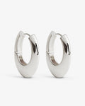 Maxi Pebbles Hoops – Hoop Earrings – Silver-Plated Maxi Pebbles Hoops – Hoop Earrings – Silver-Plated