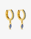 Kylee Petal Hoops Blue – Creolen – 18kt vergoldet Kylee Petal Hoops Blue – Creolen – 18kt vergoldet