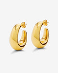 Elia Oval Stud – Earrings – 14ct Gold–Plated Elia Oval Stud – Earrings – 14ct Gold–Plated