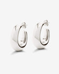 Elia Oval Stud – Earrings – Silver Elia Oval Stud – Earrings – Silver