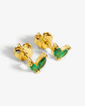 Kylee Petals Studs Green – Stud Earrings – 18ct Gold-Plated Kylee Petals Studs Green – Stud Earrings – 18ct Gold-Plated