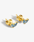 Kylee Petals Studs Aqua – Stud Earrings – 18ct Gold-Plated Kylee Petals Studs Aqua – Stud Earrings – 18ct Gold-Plated
