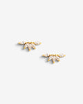 Crystal Flower Petals  – Stud Earrings – 18ct Gold-Plated Crystal Flower Petals  – Stud Earrings – 18ct Gold-Plated
