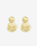 Sequin Flower Globe M - Champagne – Earrings – 18ct Gold-Plated Sequin Flower Globe M - Champagne – Earrings – 18ct Gold-Plated