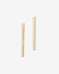White Tennis – Earrings – 18ct Gold–Plated White Tennis – Earrings – 18ct Gold–Plated