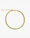 Tennis Bracelet Lime Green – Bracelets – 18ct Gold-Plated Tennis Bracelet Lime Green – Bracelets – 18ct Gold-Plated