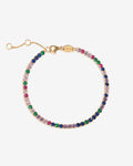 Tennis Bracelet Rainbow – Bracelets – 18ct gold-plated Tennis Bracelet Rainbow – Bracelets – 18ct gold-plated