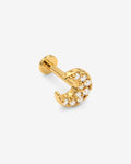 Half Moon Piercing – Stud Earrings – 18ct Gold-Plated