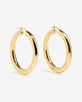 Biggie - Hoop Earrings - 18ct Gold–Plated