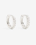 Lillian Micro Pavé - Hoop Earrings - Silver