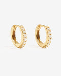 Lillian Micro Pavé - Hoop Earrings - 18ct Gold–Plated