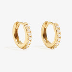 Lillian Micro Pavé - Hoop Earrings - 18ct Gold–Plated