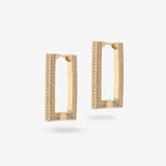 The Pave Boxer Hoops – Hoops – 18kt Gold-Plated