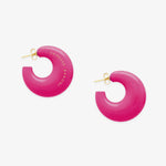 Moon Earrings Fuchsia – Creolen – 18kt vergoldet