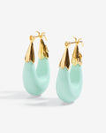 Écume Blue – Earrings – 24ct Gold–Plated