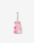 Bubblegum Nostalgia Bear Hoop – Single Earrings – Silver