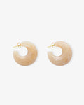 Moon Earring honey marble – Creolen – gelb vergoldet