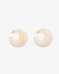 Moon Earring pearl marble – Creolen – vergoldet