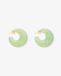 Moon Earring jade – Creolen – vergoldet