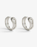 Melina Sculpted Medium - Ohrringe - versilbert