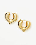 Molten Heart Medium Hoop Earrings – Creolen – 18kt Gold Vermeil