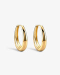 Divine Oval Hoops - Creolen - 18kt vergoldet