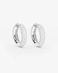 Maxi Disco Hoops - Creolen - versilbert