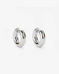 Mini Solid Hoops - Creolen - versilbert