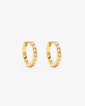 Tennis Honey Tones - Hoop Earrings - 18ct Gold-Plated