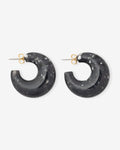 Moon Black Marble - Creolen - 14kt vergoldet