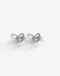 Lucia Tiny - Pearl earrings - Silver