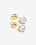Lucia Medium - boucles d'oreilles en perles - plaqué or 14 carats
