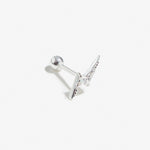 Flash Zirconia Piercing - Stud Earring - Silver