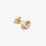 Love Stud Rosa – Single-Earring – 18k gold plated