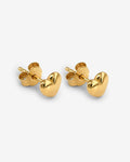 Puffy Heart Studs – Ohrstecker – 18kt vergoldet