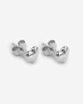 Puffy Heart Studs – Ohrstecker – Silber