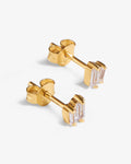 Double Baguette Studs – Ohrstecker – 18kt vergoldet