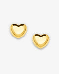Puffy Heart Mini – Stud Earrings – 18ct Gold-Plated