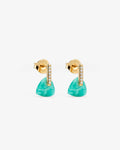 Lagoon Code - Stud Earrings - 18ct Gold-Plated