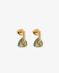 Moon Static - Stud Earrings - 18ct Gold-Plated