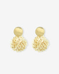 Sequin Flower Globe M - Champagne – Earrings – 18kt Gold-Plated